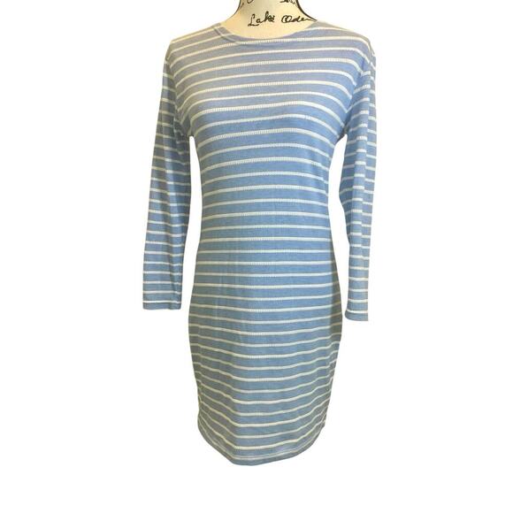 STS SAIL TO SABLE SHIFT DRESS BLUE STRIPES SZ XS SAILOR CHIC NAUTICAL AESTHETIC - Picture 15 of 16